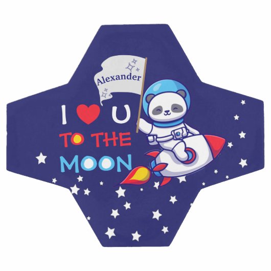 Cute Panda Beer Astronaut on Rocket Ship Kinder Voetbal (Enkel)