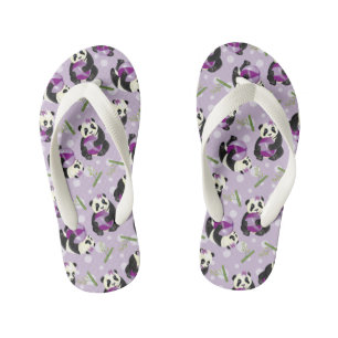 Cute Panda Beer Baby Girl die Ball speelt Kinder Teenslippers