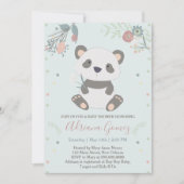 Cute Panda Beer Baby shower Uitnodiging (Voorkant)