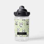 Cute Panda Beer Bamboe Kawaii Dieren Kinderen Waterfles (Achterkant)