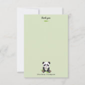 Cute Panda Beer Bamboe Kawaii Dieren Patroon Bedankkaart (Voorkant)