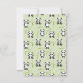 Cute Panda Beer Bamboe Kawaii Dieren Patroon Bedankkaart (Achterkant)