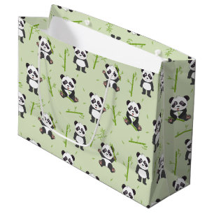 Cute Panda Beer Bamboe Kawaii Dieren Patroon Groot Cadeauzakje