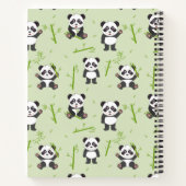 Cute Panda Beer Bamboe Kawaii Dieren Patroon Notitieboek (Achterkant)