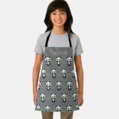Cute Panda Beer Bamboo Pattern Gray Name Schort (Insitu)