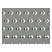 Cute Panda Beer Bamboo Pattern Grey Tafelkleed (Voorkant (Horizontaal))