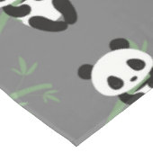 Cute Panda Beer Bamboo Pattern Grey Tafelkleed (Gekanteld)