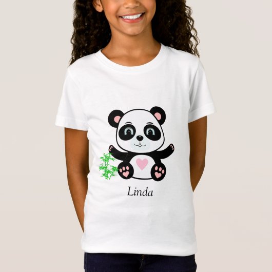 Cute Panda Beer & Bamboo T-shirt (Voorkant)