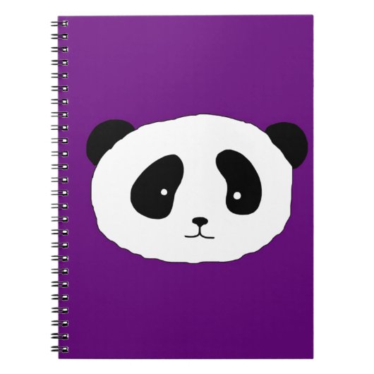 Cute Panda Beer bekijkt Modern Plezier door LeahG Notitieboek (Voorkant)