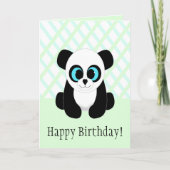 Cute Panda Beer Birthday Kaart (Voorkant)