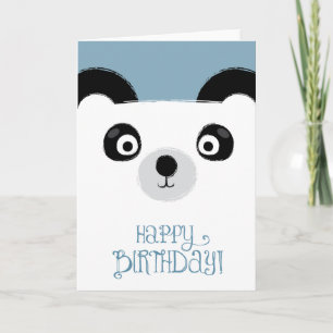 Cute Panda Beer Birthday Kaart