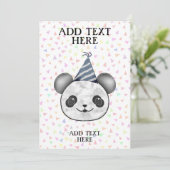Cute Panda Beer Birthday Kaart (Staand voorkant)