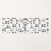 Cute Panda Beer Black and White Pattern (1 zijkant Yogamat (Voorkant (horizontaal))