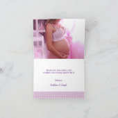 Cute Panda Beer Blush Pink Stippen Baby shower Dan Bedankkaart (Binnen)