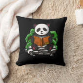 Cute Panda Beer Book Reading Lover Animal Kussen (Deken)