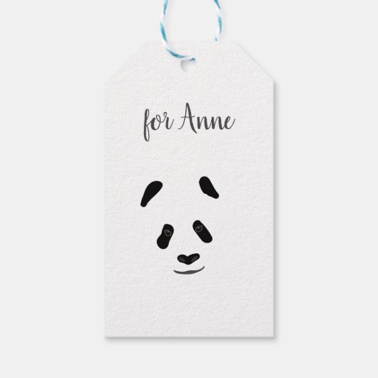 Cute Panda Beer Cadeaulabel (Achterkant)