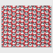 Cute Panda Beer Cadeaupapier (Vlak)