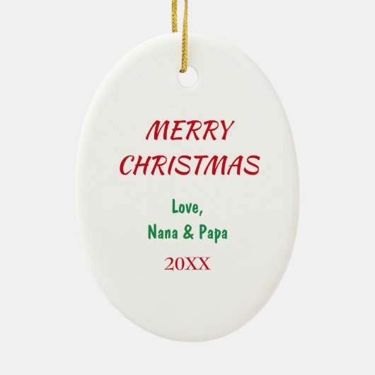 Cute Panda Beer Candy Cane Lijst Keramisch Ornament (Achterkant)