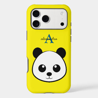 Cute Panda Beer Custom Monogram iPhone Hoesje