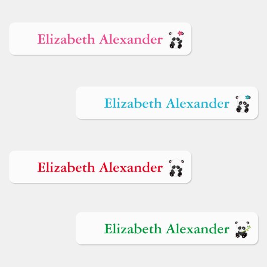 Cute Panda Beer Daycare Labels (Groep)