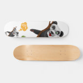 Cute panda beer dierenvriend grappige cartoon persoonlijk skateboard (Horizontaal)