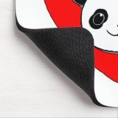 Cute Panda Beer en Red Heart Drawing Muismat (Hoek)