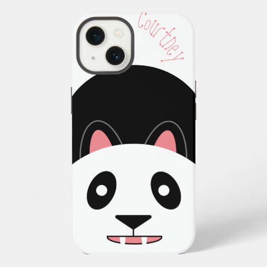 Cute Panda Beer Face iPhone Hoesje (Achterkant)