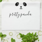 Cute Panda Beer Face Modern Nursery Kitchen Towel Theedoek (Gevouwen)
