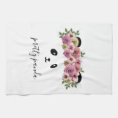 Cute Panda Beer Face Modern Nursery Kitchen Towel Theedoek (Horizontaal)
