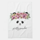 Cute Panda Beer Face Modern Nursery Kitchen Towel Theedoek (Verticaal)