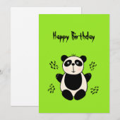 Cute panda beer feestdagenkaart (Voorkant / Achterkant)