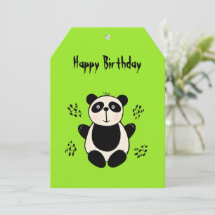 Cute panda beer feestdagenkaart