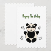 Cute panda beer feestdagenkaart (Voorkant / Achterkant)