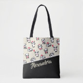 Cute Panda Beer Gepersonaliseerd Gepatterd Tote Bag (Voorkant)