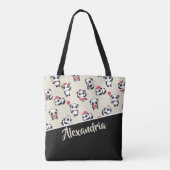 Cute Panda Beer Gepersonaliseerd Gepatterd Tote Bag (Achterkant)