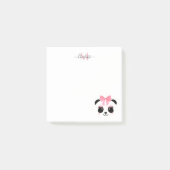 Cute panda beer gepersonaliseerd monogram post-it® notes (Voorkant)