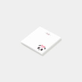 Cute panda beer gepersonaliseerd monogram post-it® notes (Schuin)