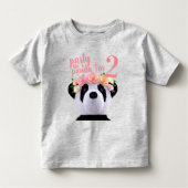 Cute Panda Beer Girl 2e verjaardag Kinder T-Shirt (Voorkant)