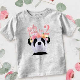 Cute Panda Beer Girl 2e verjaardag Kinder T-Shirt