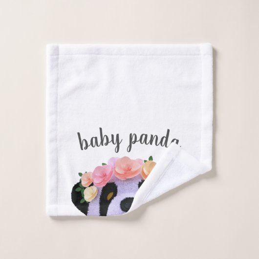 Cute Panda Beer Girl Custom Name Bath Towel Set Bad Handdoek (Wasdoekje)