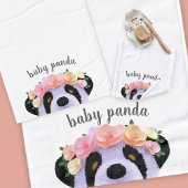 Cute Panda Beer Girl Custom Name Bath Towel Set Bad Handdoek
