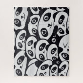 Cute panda beer graffiti op winkelblinden, legpuzzel (Verticaal)