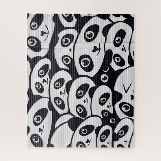 Cute panda beer graffiti op winkelblinden, legpuzzel (Verticaal)