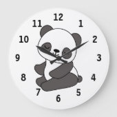 Cute panda beer grote klok (Voorkant)