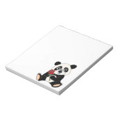 Cute Panda Beer Holding Red Rose Notitieblok (Linkerzijde)