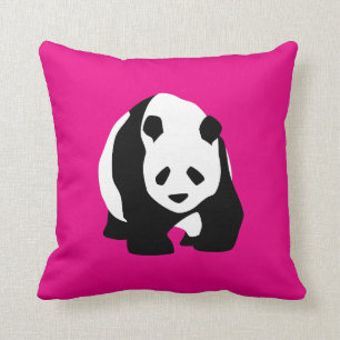 Cute Panda Beer Hot Pink Fuchsia Zoo Wildlife Gift Kussen
