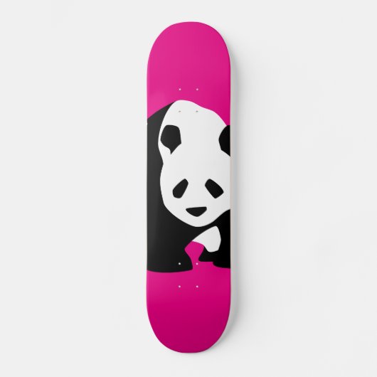 Cute Panda Beer Hot Pink Fuchsia Zoo Wildlife Gift Skateboard (Voorkant)