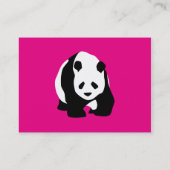 Cute Panda Beer Hot Pink Fuchsia Zoo Wildlife Gift Visitekaartje (Achterkant)