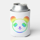 Cute Panda Beer in de kleuren van de regenboog Blikjeskoeler (Blikje Voorkant)