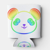 Cute Panda Beer in de kleuren van de regenboog Blikjeskoeler (Achterkant)
